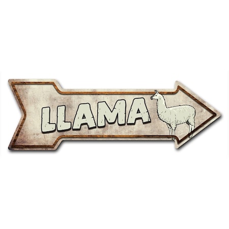 Llamas Arrow Decal Funny Home Decor 30in Wide
